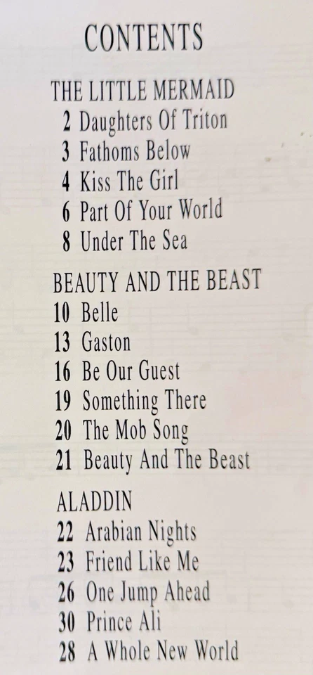 Easy Violin DISNEY MOVIE FAVORITES Sheet Music 28 Songs ALADDIN LITTLE MERMAID - Image 4 of 4