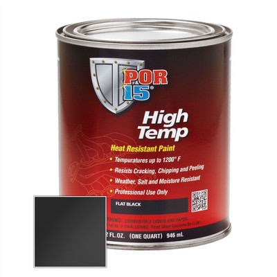  POR-15 INC 44101 Heat Resistant High Temperature Paint, 1 gal Can, Flat Black, 
