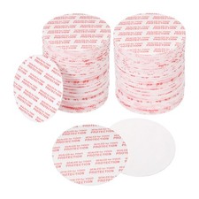 150Pcs 45mm/1.77" Adhesive Round PS Pressure Sensitive Seals Red Text, White