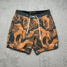 Vuori Boardshort Mens 34 Orange Black Cruise Palo Santo Deco Cruise