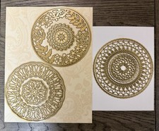 Anna Griffin CUT AWAY CIRCLE FRAMES 12-pc Metal Die Set Nature RARE