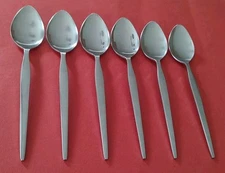6 EKCO Eterna PRINCE Stainless SOUP SPOONS 7 1/2" MCM Japan FreeShip