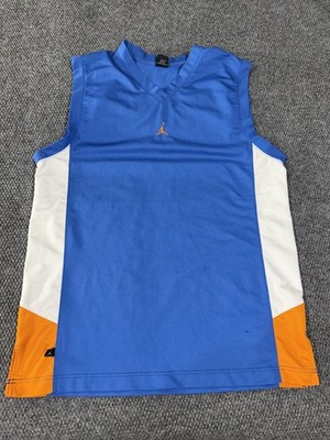 JORDAN JUMPMAN リバーシブル タンクトップ Jordan Tank Jersey Mens XL Blue White Orange Mesh Jumpman