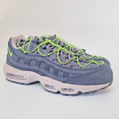 Nike Air Max 95 Men's 11.5US 10.5UK Grey Noir Volt Speed Lacing Low Trainers New
