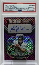 Mark Brunell Auto PSA 10/10 -2022 Panini Prizm Sensational ‘Purple’ /49 Jaguars