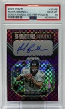 Mark Brunell Auto PSA 10/10 -2022 Panini Prizm Sensational ‘Purple’ /49 Jaguars