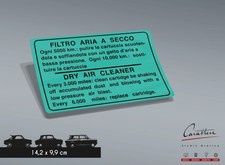ADESIVO FILTRO ARIA A SECCO AUTOBIANCHI BIANCHINA 4 POSTI, PANORAMICA e SPIDER