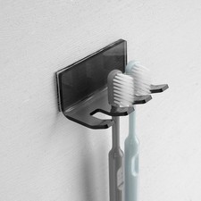 Self Adhesive Toothbrush Holders Wall Mounted, 3 Slots Electric Toothbrush