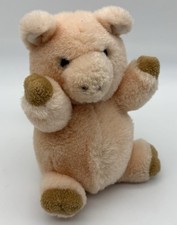 Vintage GUND Barnyard Buddies Pink Pig 6  Plush Toy 1989