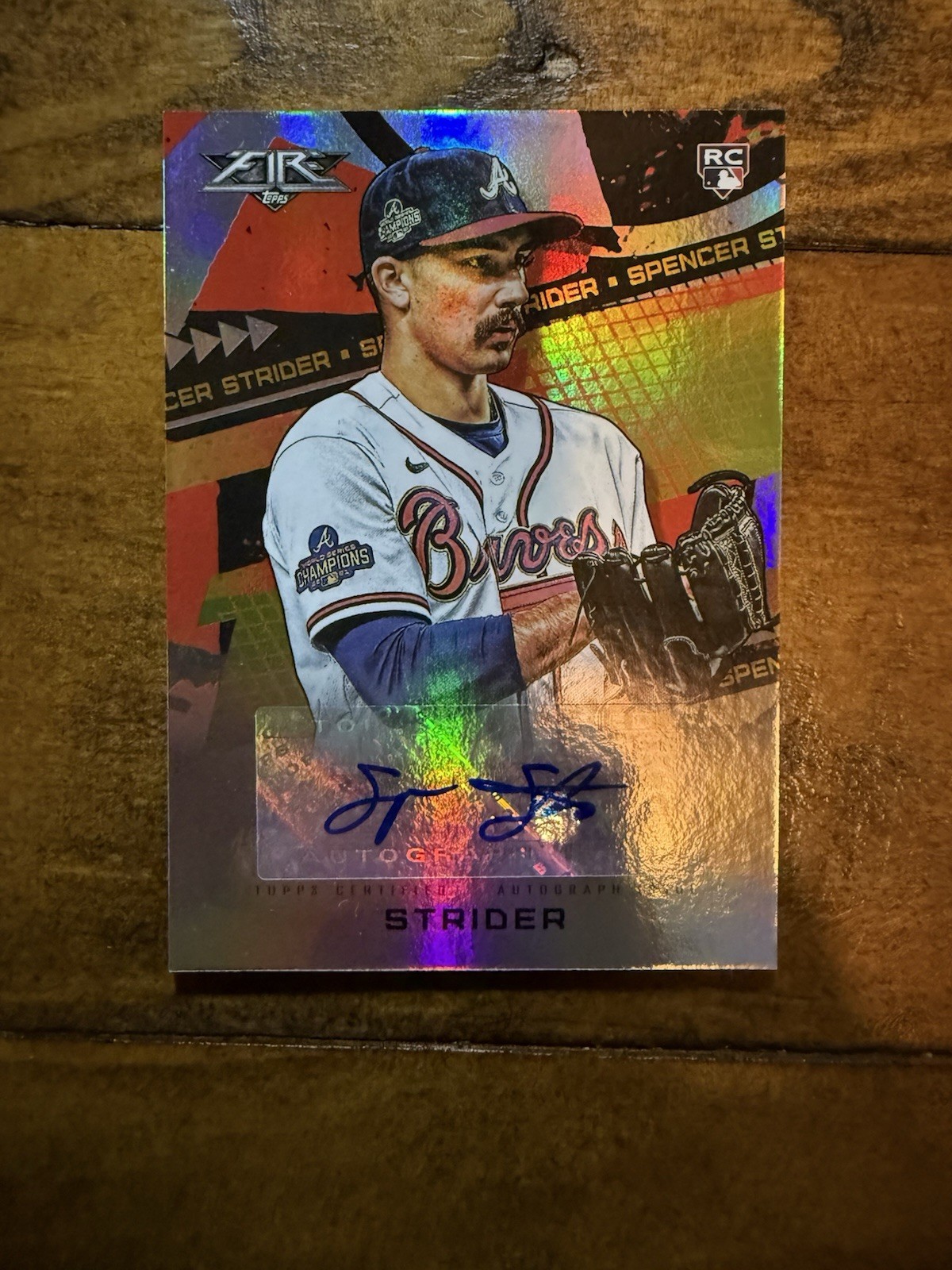2022 Topps Fire - Fire Autographs Spencer Strider #FA-SS (AU, RC)
