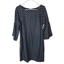 Banana Republic Red/White/Blue Bell Sleeve Dress, Size Medium