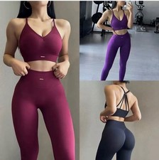 Women’s 2-Piece Workout Set High Waist Leggings & Sports Bra Activewear