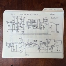 RARO SCHEMA PEDALE FLANGER MISTRESS ELETTRICO ELECTRO-HARMONIX VINTAGE