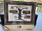 MCM Smoke Art Glass Decorative Tray Money Quotes 1st Natl Bank Mt Prospect NIB — photo 1