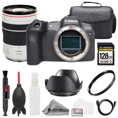 Canon EOS R8 + RF 70-200mm f/4 L IS USM Lens +128GB+UV Filter- Basic Kit
