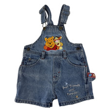 Vintage Disney Pooh Tigger Best Friends Overalls - Size 18 Months Y2K