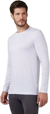 32 Degrees Heat Men’s Lightweight Baselayer Crew Top – Thermal X-Large, White 