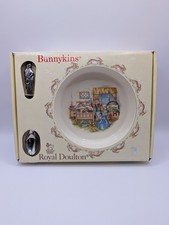 Royal Doulton Bunnykins Nursery Set Baby Plate  Feeding Spoon Vintage 1988