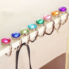 Handbag Foldable Bag Hook Purse Table Hanger Holder Alloy Fashion Crystal Rhines