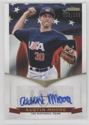 2012 Panini USA Baseball National Team 15U Signatures /299 Austin Moore Auto d4y