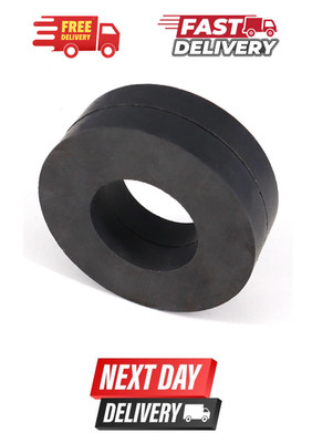 Large Round Magnets with Holes OD2.35xID1.25x0.4'' Strong Ceramic Ring 2 Pack