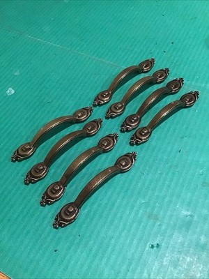 Lot of 8 Vtg Amerock Carriage House 735-1 Cabinet Drawer Pull Handles 3  COC