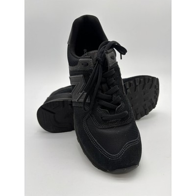 New Balance 574 Core Triple Black Suede Mesh Mens Sneakers ML574EGG Size 11