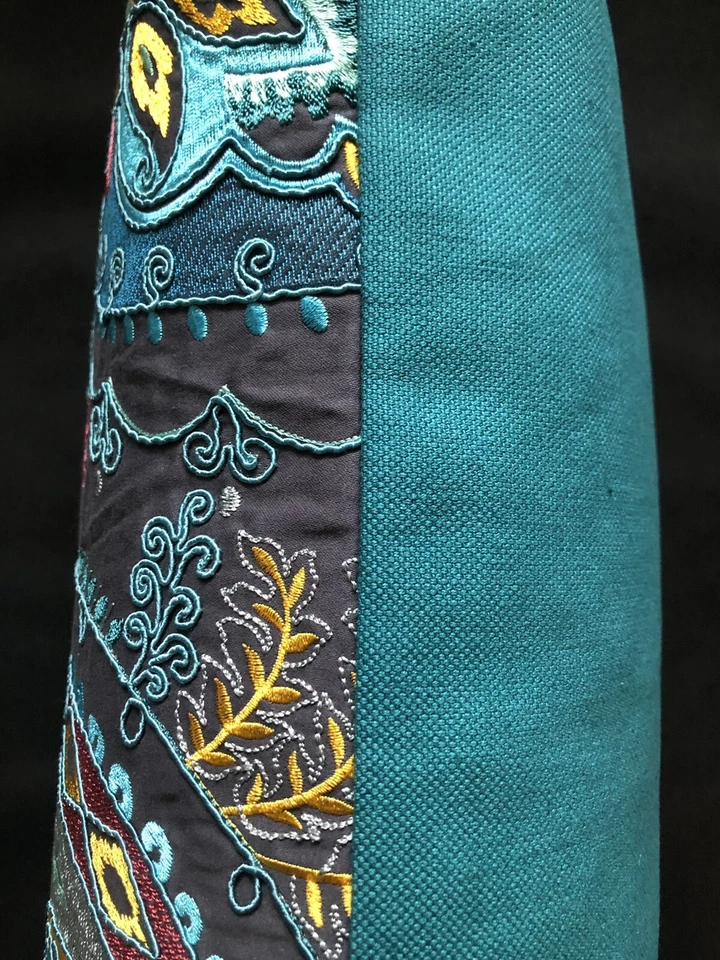 Osborne & Little Fabric Cushion Cover YAMUNA EMBROIDERY  - 60cm x 40cm - Image 4 of 4