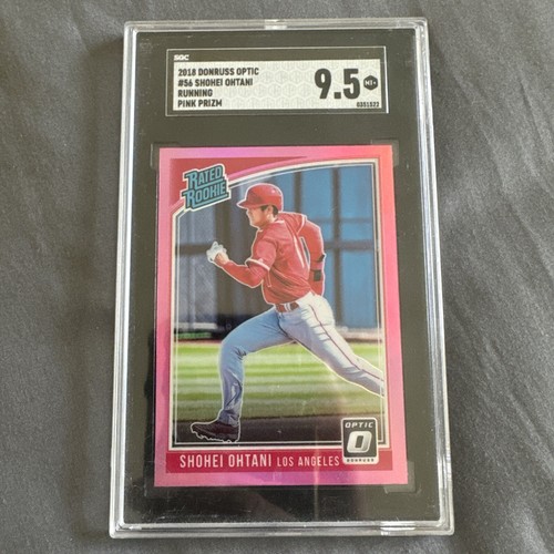 9.5 2018 Panini Donruss Optic - Rated Rookie Pink Running #56 Shohei Ohtani (RC)