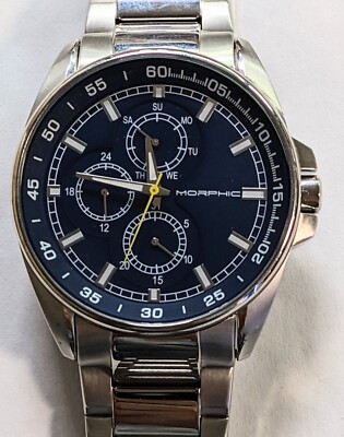 Morphic Mens Watch Quartz w/Day/Date/24 hour 3 subdials FULL WARRANTY