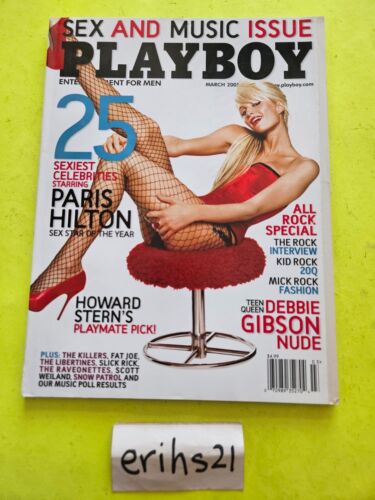 Playboy Magazine March 2005 Paris Hilton Sexiest Celebrities Jillian Grace NEW - Picture 1 of 4