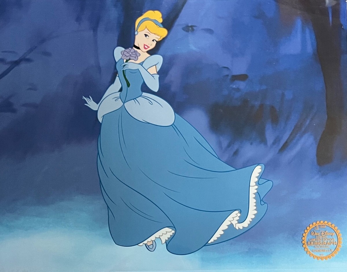 DISNEY CINDERELLA Sericel Animation Art Serigraph Cel 11 x 14