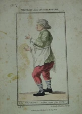 Gravure COULEUR COSTUME THEATRE MODE MARTINET EMPIRE COMEDIE  HOMME 1810 D