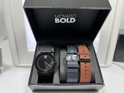 Leather Strap His And Her Watch Set Movado Movado Men's Swiss Bold