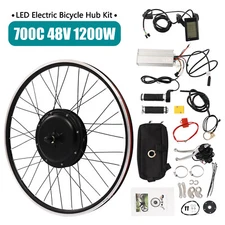 1200W 48V Electric Bicycle Front Wheel Hub Motor E-bike Conversion Kit 700c