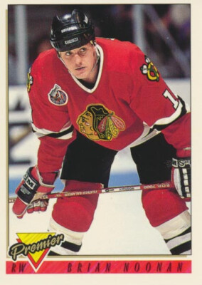 1993-94 Topps Premier #13 BRIAN NOONAN - Chicago Blackhawks