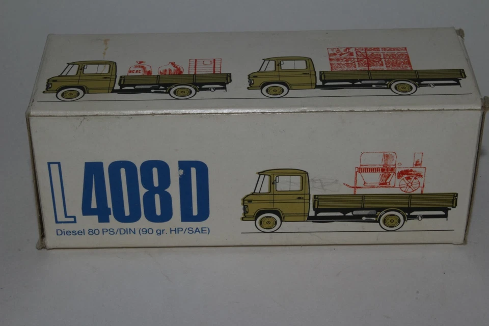 Conrad Diecast Mercedes L408D Truck with Box, 1/50th Scale - Image 3 of 4