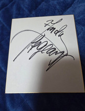 Andre the Giant autographed colored paper w/ photo , professional wrestling