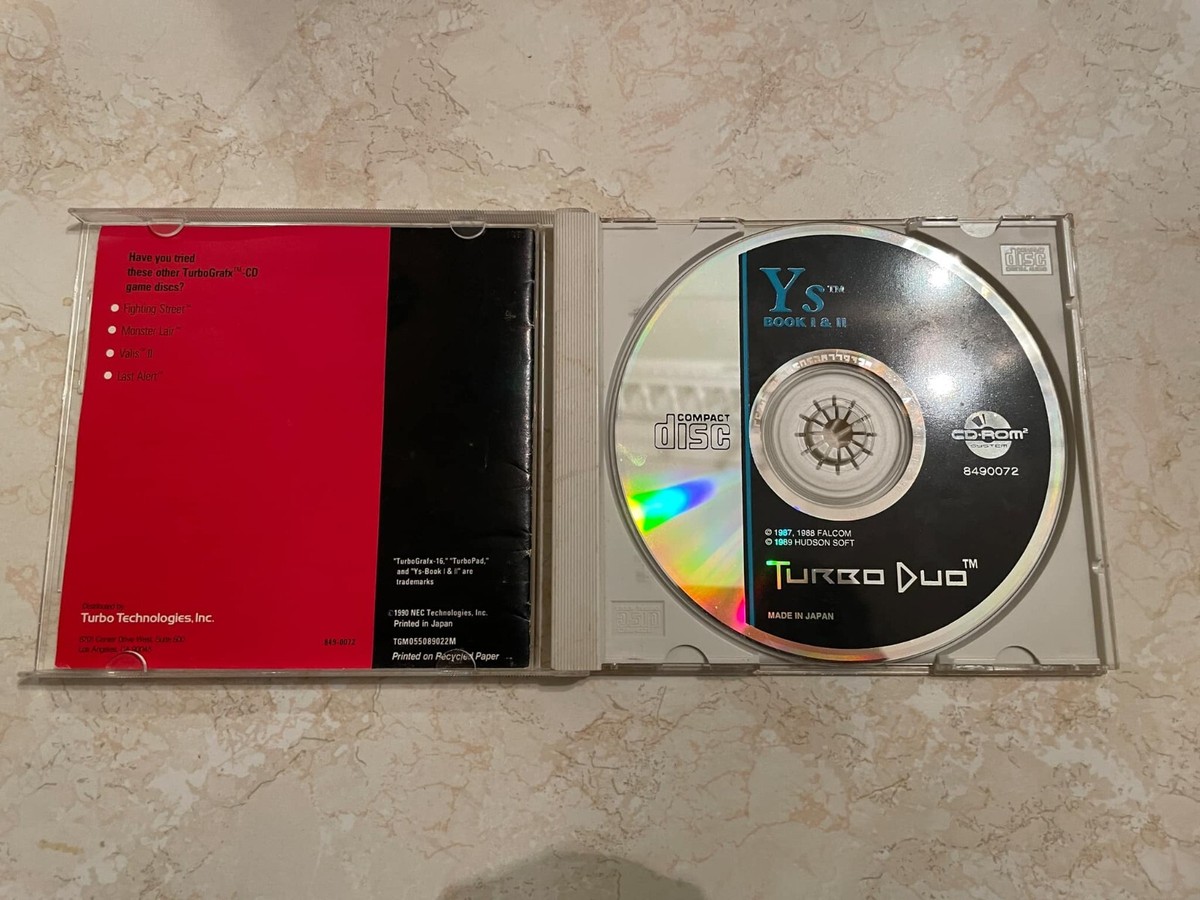 Ys Books I & II (TurboGrafx 16 CD) CIB Complete TESTED | eBay
