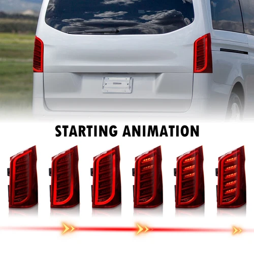 Pair LED Tail Lights Brake Lamps For Mercedes Benz VITO Viano Metris W447 14-22 - Picture 7 of 18
