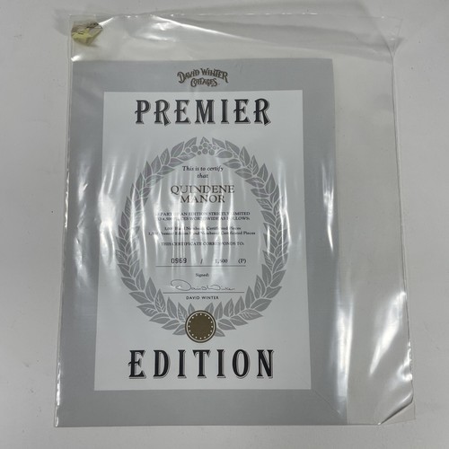 Vintage 1994 David Winter Cottages Quindene Manor Premier Edition /1500 Box COA - Picture 22 of 24