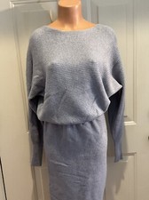 TAHARI, Size Med, Heather Gray, Sweater Dress w/Elastic Waist.  Orig. $88.  NEW.
