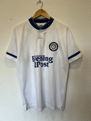 Leeds United 1991/1992 Home Kit Soccer Jersey Medium