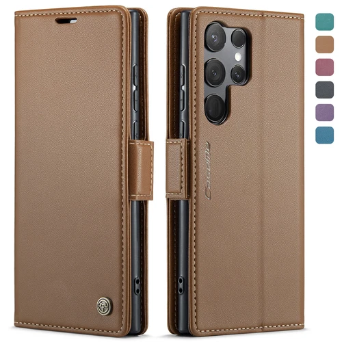 Custodia telefono in pelle PU per Samsung S24 S23 S22 S21 S20 slot scheda supporto pieghevole - Foto 32 di 66