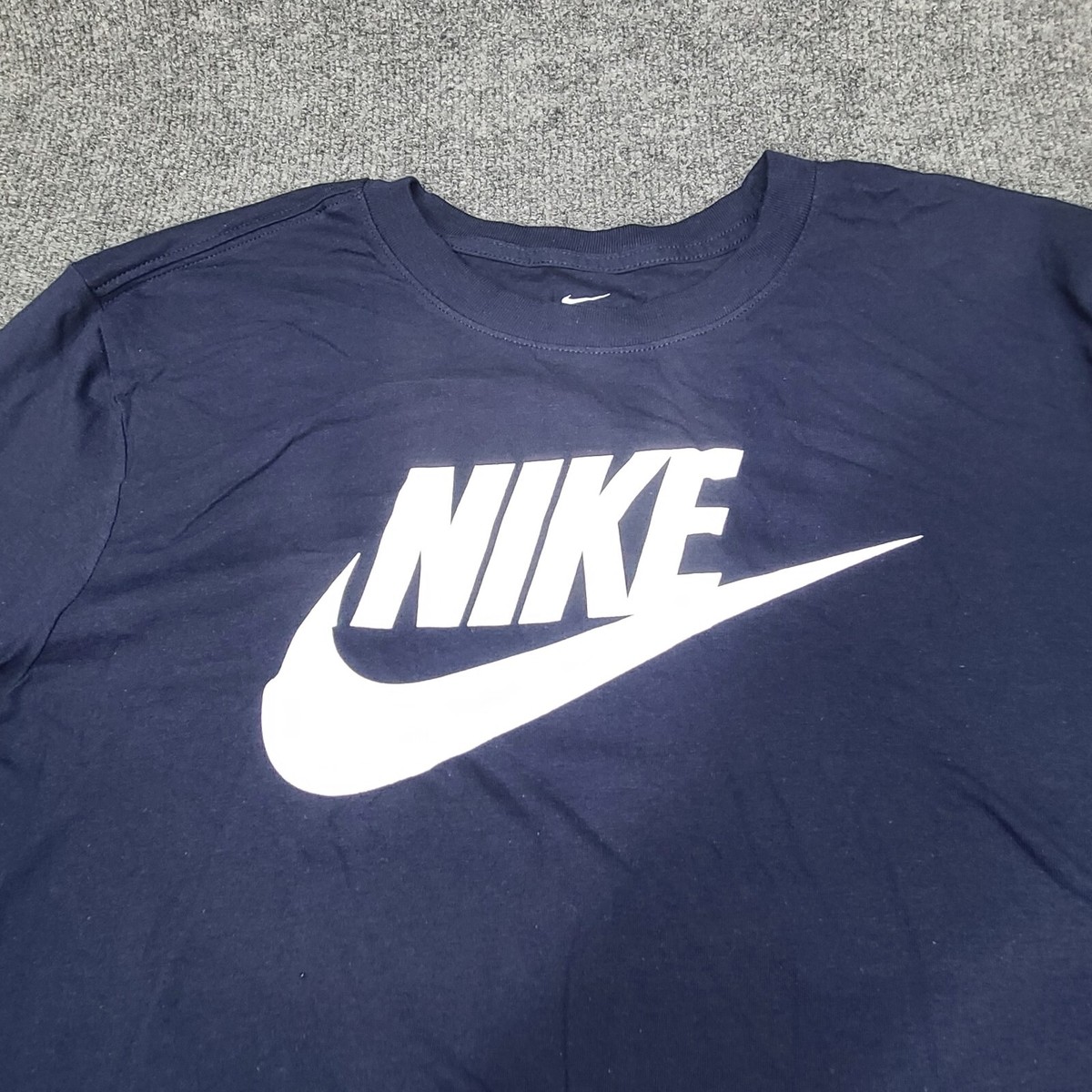 Nike Futura Logo WHTRepeat Logo NAVY各１本 Nike Shirt Mens Medium Blue Navy White Futura Logo Long