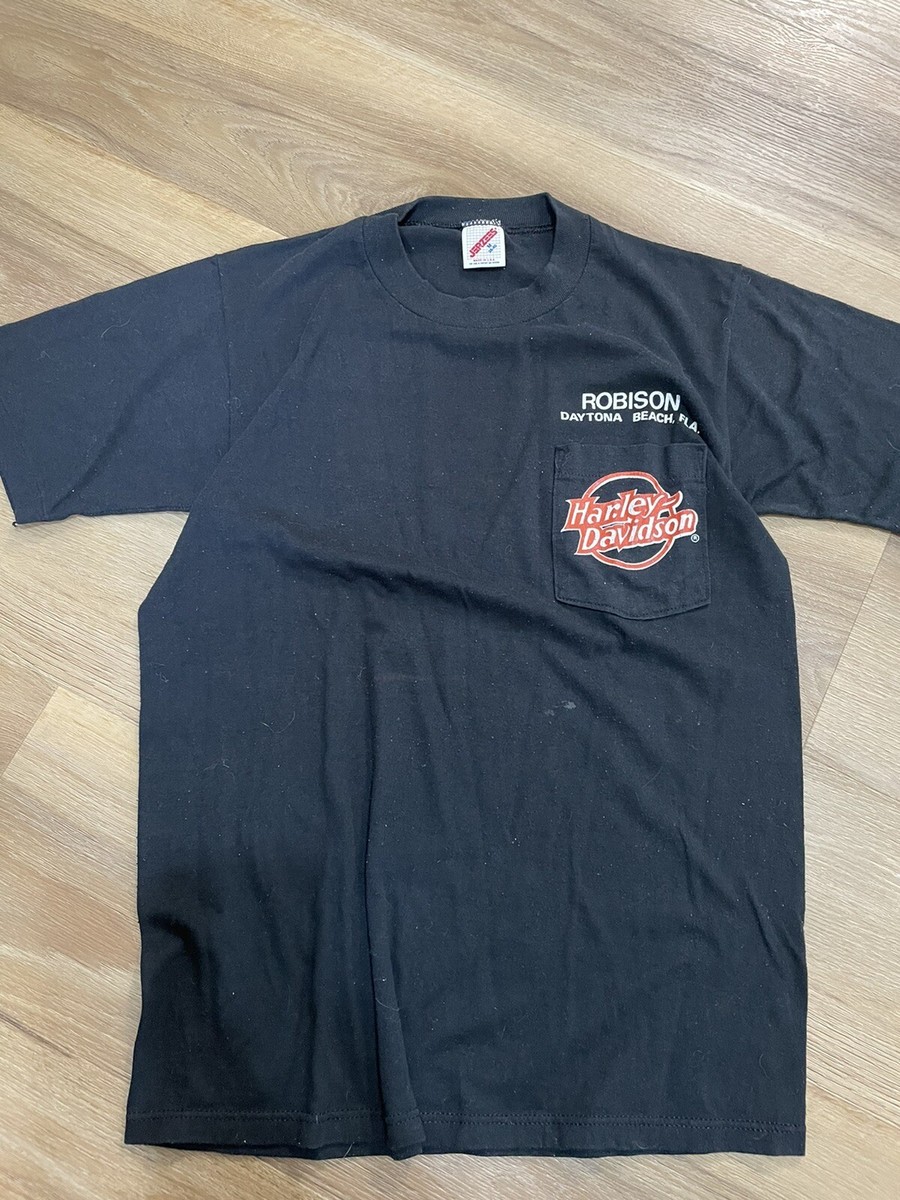 Vintage Harley Davidson Shirt 3d 80s Daytona Jerzees Sz M Black