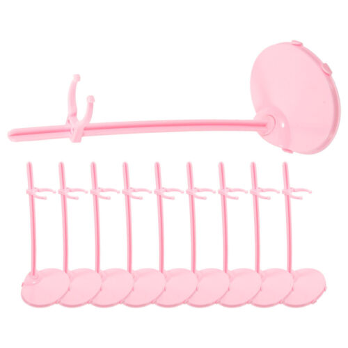 10pcs Doll Stands Action Figure Support Holder Pink Base - 第 1/17 張圖片