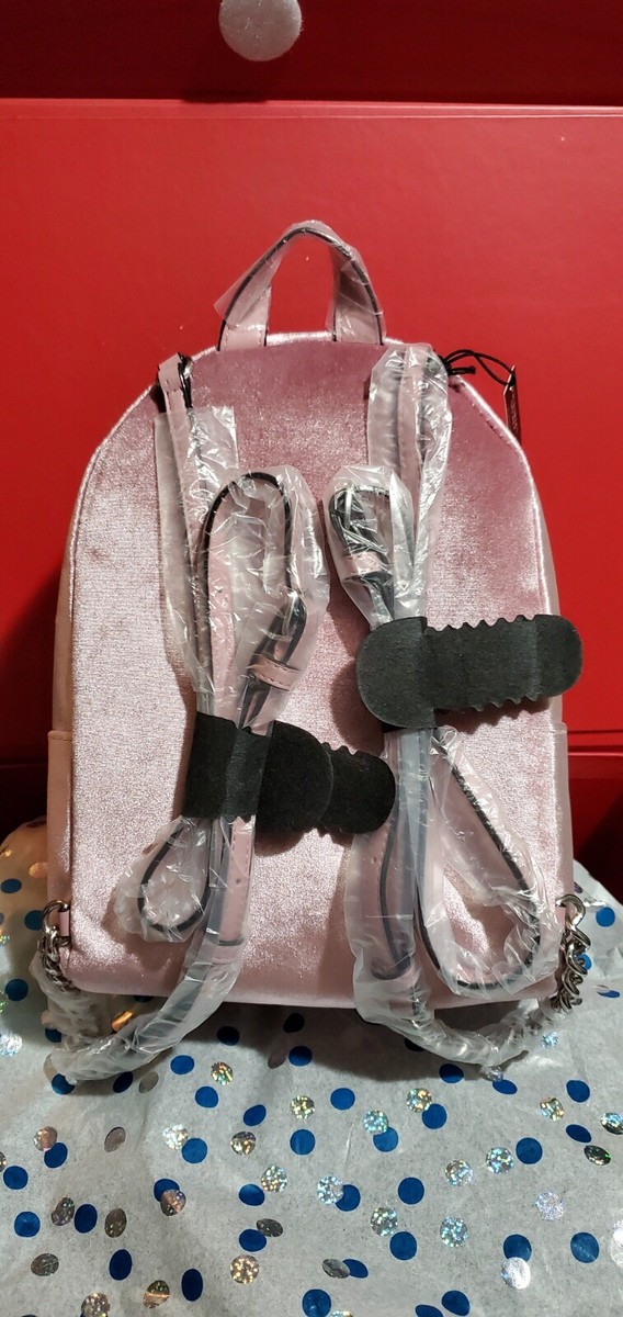 Victoria Secret Baby Pink Velvet Studded Mini Backpack - New  display picture 1