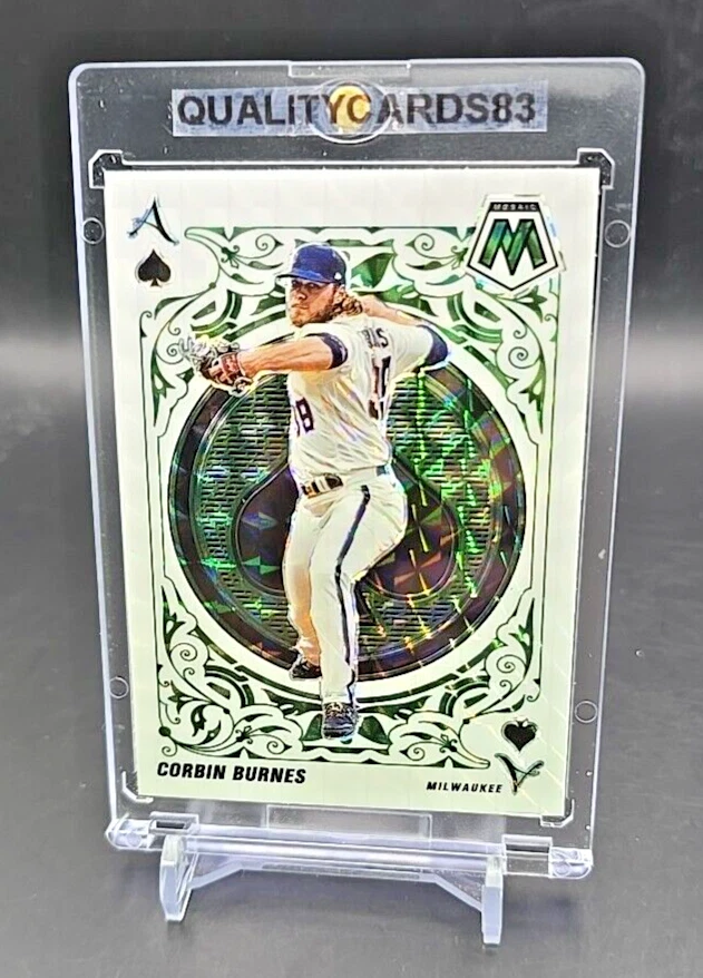 CORBIN BURNES REFRACTOR INSERT ACES WITH CASE MLB MILWAUKEE BREWERS - Image 3 of 4