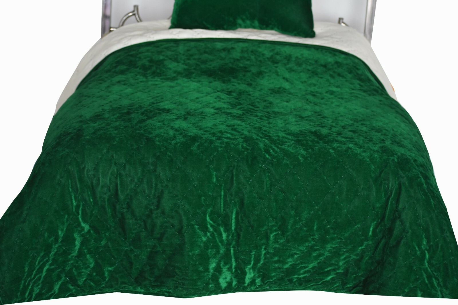 Emerald green velvet comforter blankets and bedspread (king quilt